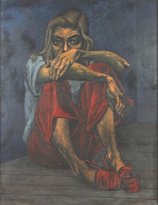 La joven comunista, 1942. Óleo de Enrique Grau Araújo. Colección Museo Nacional de Colombia. Reg. 5296. Fundación Enrique Grau.